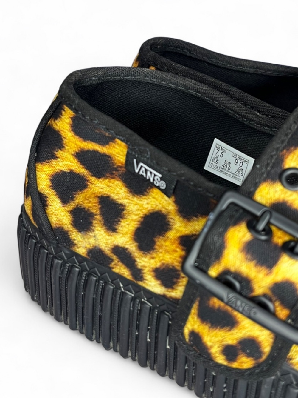 VANS Mary Jane Creeper
Grunge Core Leopard Black Rubber Sole Platform Sneakers - Picture 3 of 8